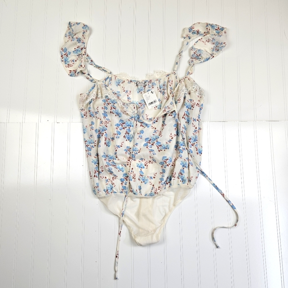 NWT Free People Take It Away Lace Tank Bodysuit